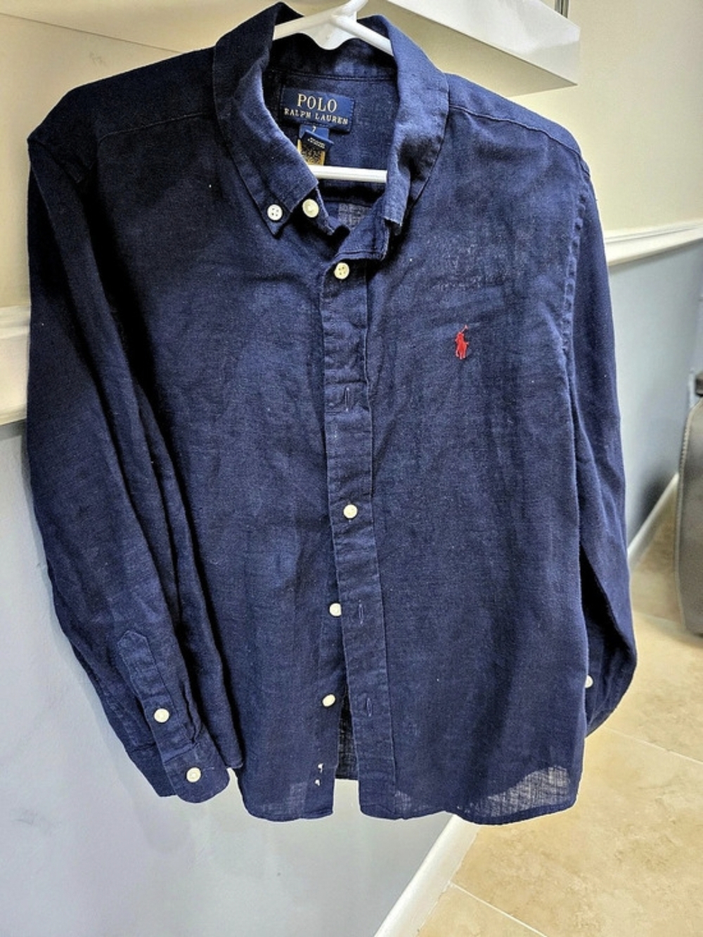 Polo Ralph Lauren Long Sleeve Button Down Shirt in Blue KIDS99